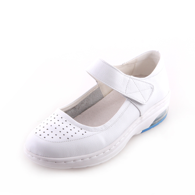 内联升女鞋牛皮系带护士鞋（大气垫）单鞋1349C