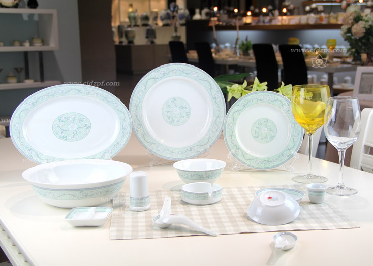 景德镇陶瓷 国瓷红叶 56头中餐具新春满园