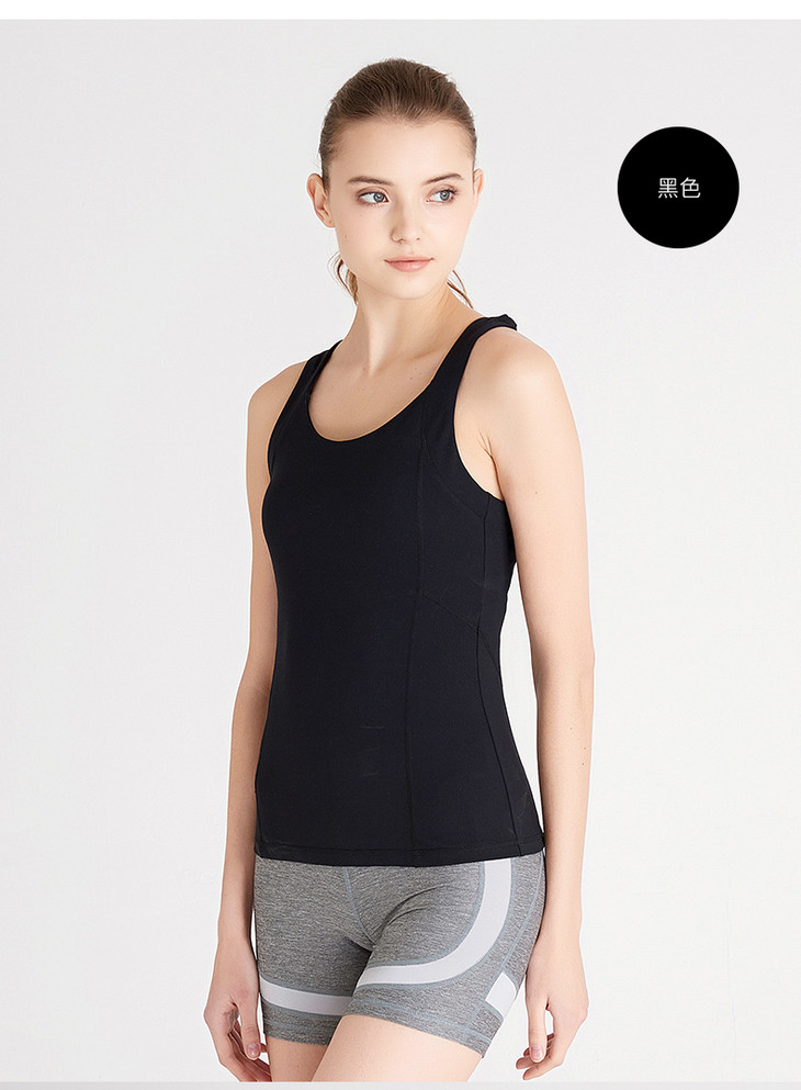 凡圣瑜伽服春夏款女修身简洁交叉专业瑜伽服背心f08211