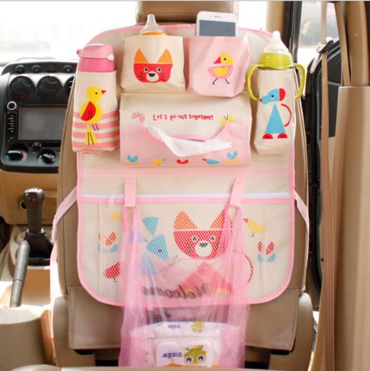 【汽车用品】韩版车用卡通收纳袋汽车用品收纳挂袋车座后背置物袋车载储物袋 商品图2