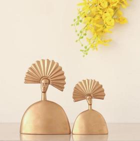 【家纺】现代家居软装配饰树脂工艺品摆件 客厅酒柜展示架装饰品