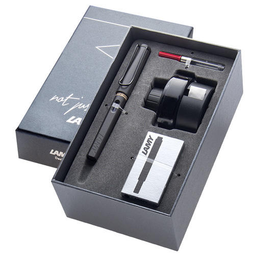 凌美lamy钢笔练字礼盒装狩猎者磨砂燃油灰原装c17