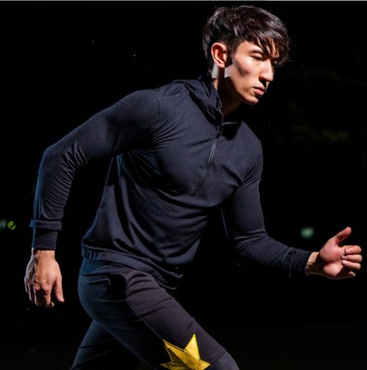 【户外运动】秋季新款男装 运动户外跑步服 登山休闲连帽上衣男 商品图0