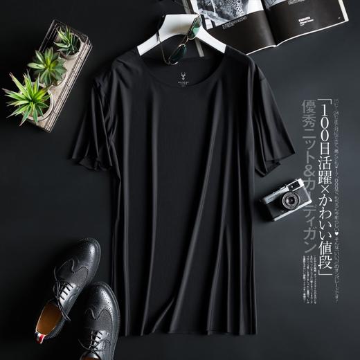 【瞬间凉5度】日本技术！冰感羊奶丝冰丝无痕一片式速干透气男士T恤 商品图3