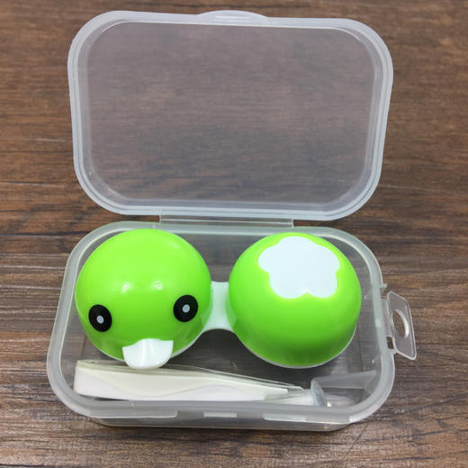 卡通近视隐形眼镜盒伴侣盒护理盒双联盒美瞳盒568小黄鸭 商品图3