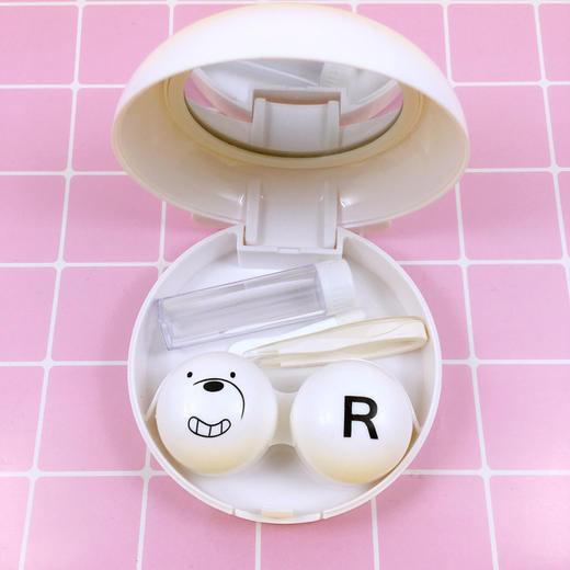 卡通新款隐形眼镜盒批发伴侣盒护理盒子伴侣盒双联盒洁达9026 商品图3