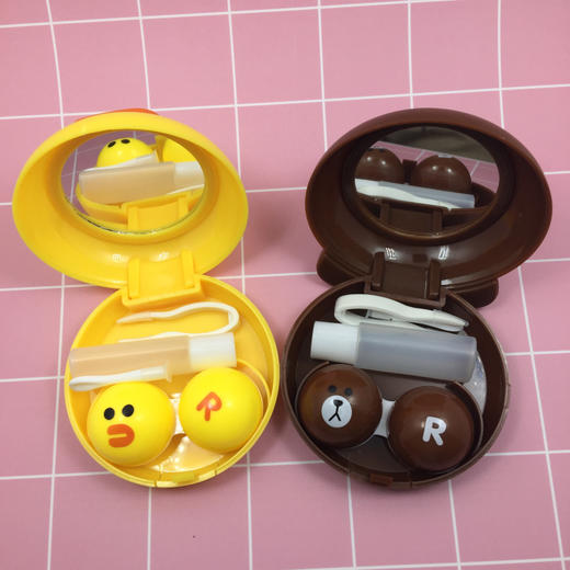 洁达8005/9028/9026/9030蓝猫熊兔鸡伴侣盒美瞳盒子批发 商品图5