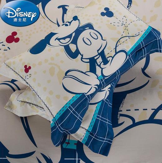【家纺】。Disney/迪士尼卡通纯棉四件套床品儿童全棉 被套床笠三件套1.5m床 商品图1