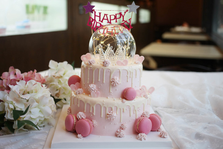 场景主题蛋糕系列水晶梦幻水皇冠双层如图款式新鲜水果动物性淡奶油