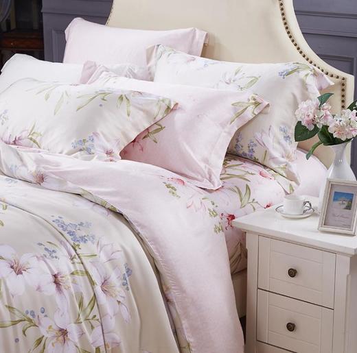 。【家纺】柳桥五星级酒店竹语天丝四件套双面床上春夏季裸睡田园风 商品图1