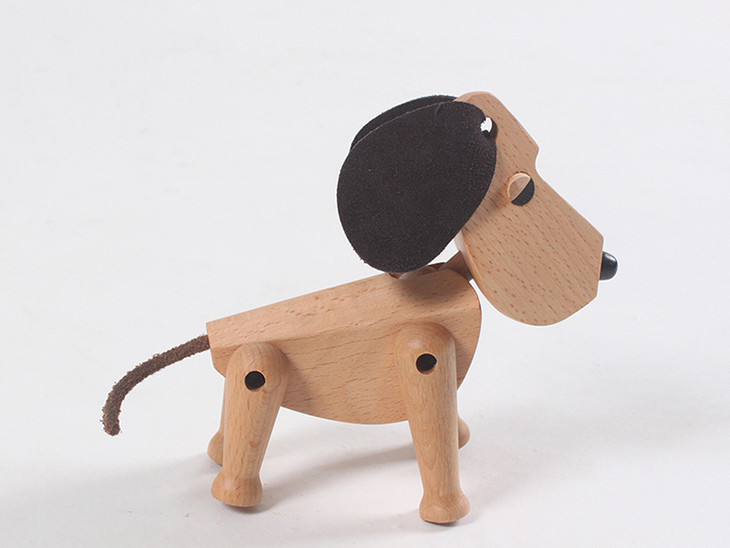 家纺北欧实木小狗工艺品木质摆件礼品跨境小包家装饰品创意小礼品