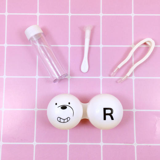 卡通新款隐形眼镜盒批发伴侣盒护理盒子伴侣盒双联盒洁达9026 商品图2