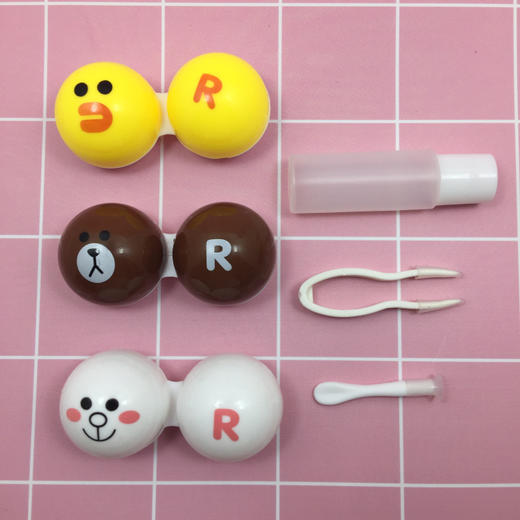 洁达8005/9028/9026/9030蓝猫熊兔鸡伴侣盒美瞳盒子批发 商品图4