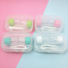 硬性RGP隐形眼镜盒简单美瞳盒子护理盒双联盒伴侣盒洁达6010