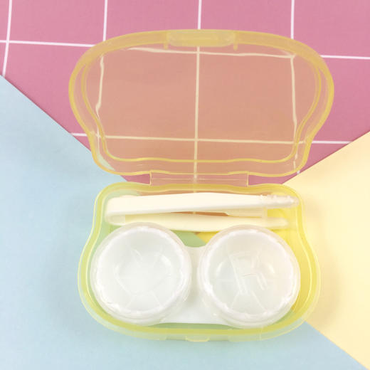 简单隐形眼镜盒伴侣盒子/美瞳护理盒双联盒佳汇佳小盒子808 商品图3