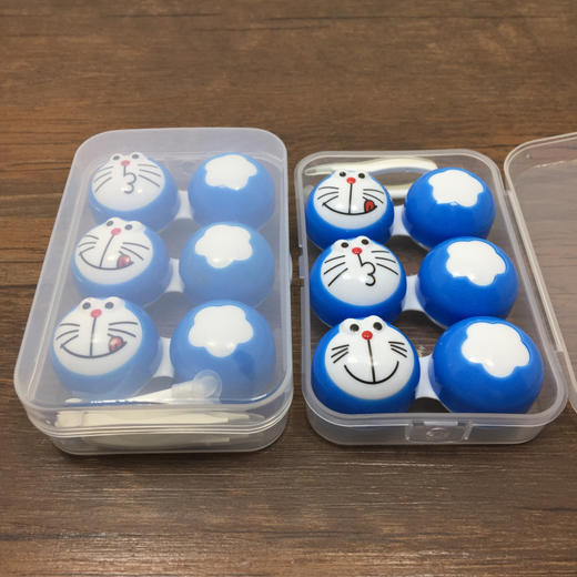 新款隐形眼镜盒卡通美瞳盒护理盒伴侣盒双联盒579叮当三连盒 商品图4