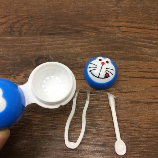 新款隐形眼镜盒卡通美瞳盒护理盒伴侣盒双联盒579叮当三连盒 商品图1