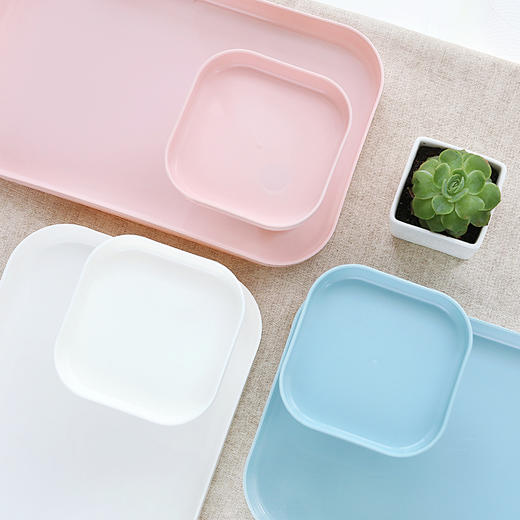 韩版设计可爱结实马卡龙双层收纳盘清新色系 商品图1