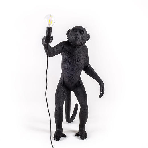 Seletti 站立式 黑色猴子灯 商品图1