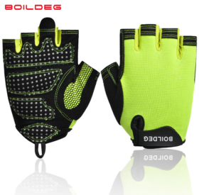 【户外运动】BOILDEG/沸腾骑行手套半指 防滑耐磨户外手套 运动装备自行车手套