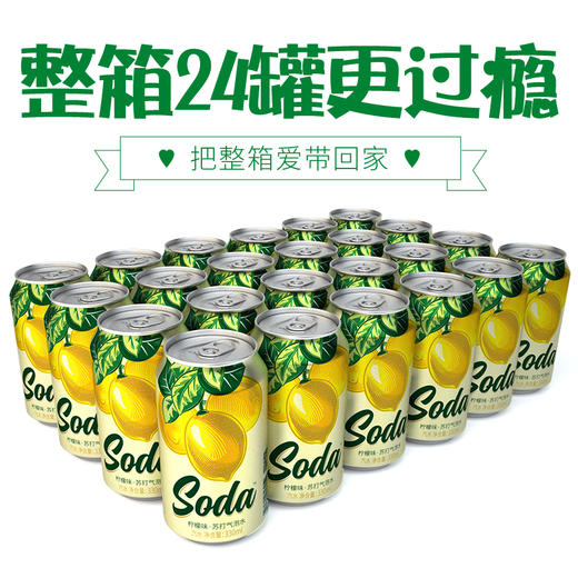 名仁苏打水苏打汽水柠檬气泡水330ml*24罐 商品图3