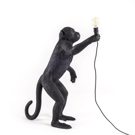 Seletti 站立式 黑色猴子灯 商品图2