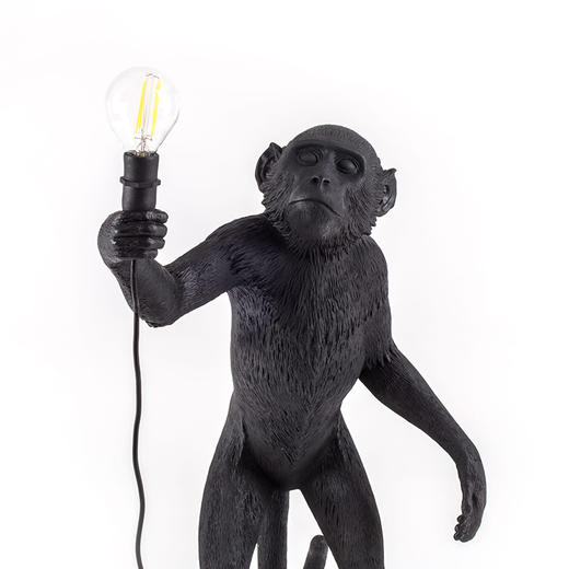Seletti 站立式 黑色猴子灯 商品图4
