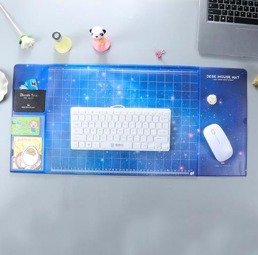 【鼠标垫】。办公写字垫星空图案清新多功能超大电脑桌垫 防水垫/鼠标垫 商品图6
