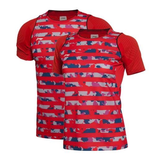  羽毛球系列 男女短袖吸湿排汗比赛服上衣T恤运动服 商品图0
