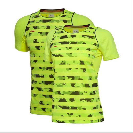  羽毛球系列 男女短袖吸湿排汗比赛服上衣T恤运动服 商品图1