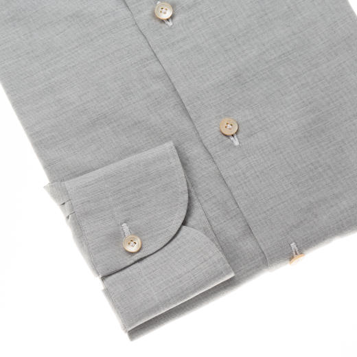 Luca Avitabile 棉加羊绒灰色衬衫 商品图2