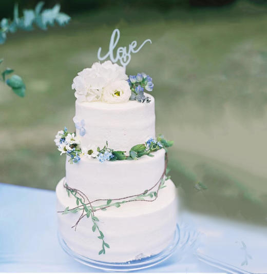 蓝白森系清新风甜品桌 商品图0