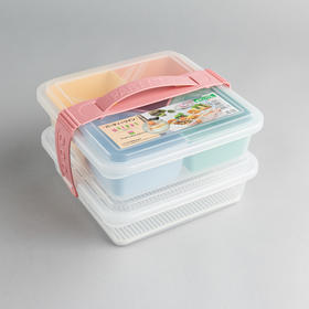 【让吃饭变成一件有颜色的事儿】日本inomata带分格饭盒彩色单双层饭盒保鲜盒便当盒水果盒