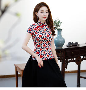C 1853 复古民族风套装旗袍