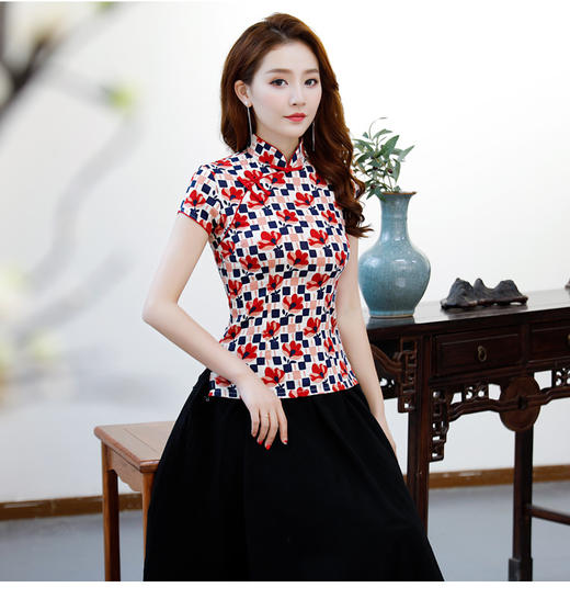 C 1853 复古民族风套装旗袍 商品图0