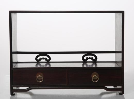 「小叶紫檀」双屉小博古架 商品图0