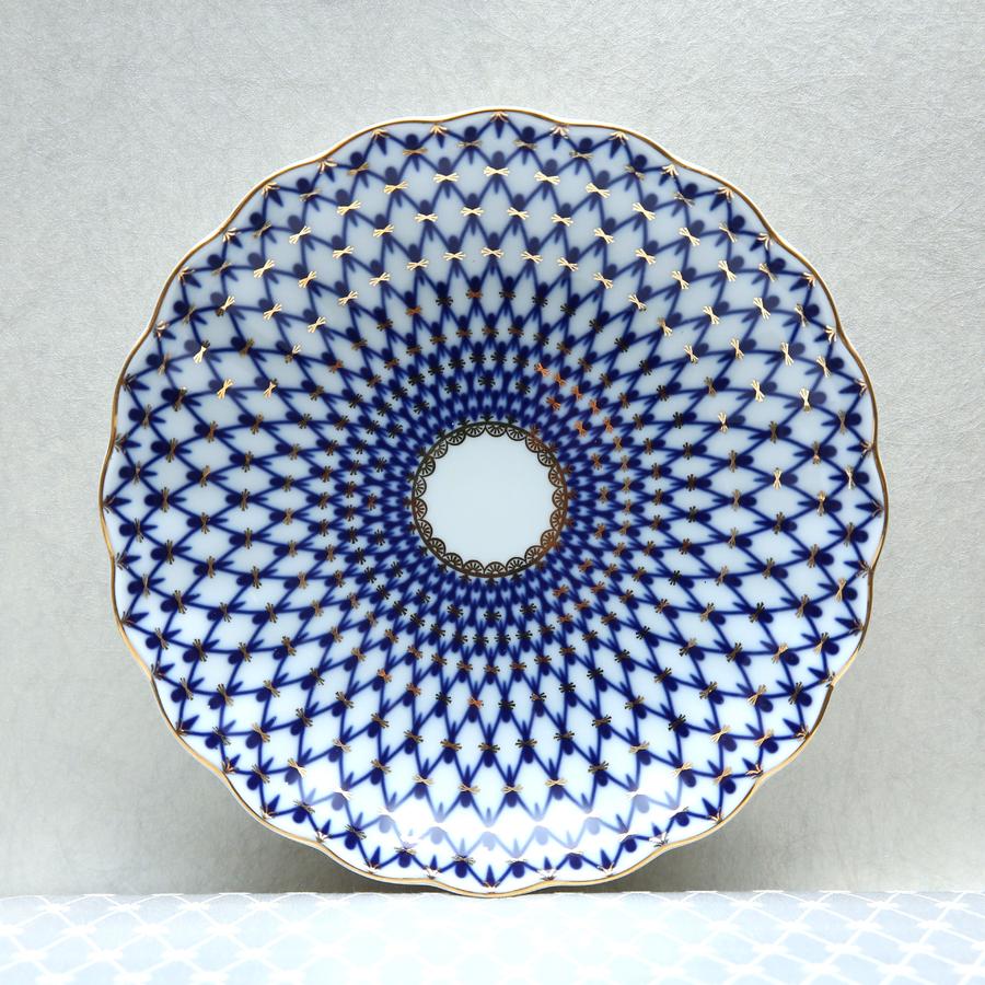 钴蓝网纹系列餐具 俄罗斯lomonosov皇家瓷器