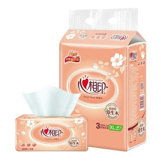 【纸品】心相印纸面巾3*200抽/包 商品图0