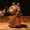 【家居摆件】东南亚风格服务员实木小猫木雕家居摆件 商品缩略图0