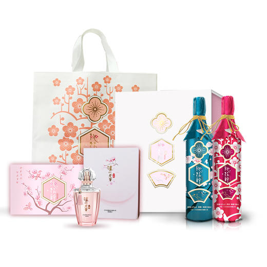 【泸州老窖酒名堂】12度 桃花醉 果酒 500ml*2+香水组合装 商品图2