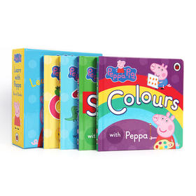 【积分商城专享】（4本）Peppa Pig my learn with peppa box of books 小猪佩奇字母、形状、数字、颜色认知