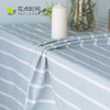 Slowly 流年蓝白条纹防水桌布，100%棉材质，单面纳米涂层处理，防水防污 商品缩略图2