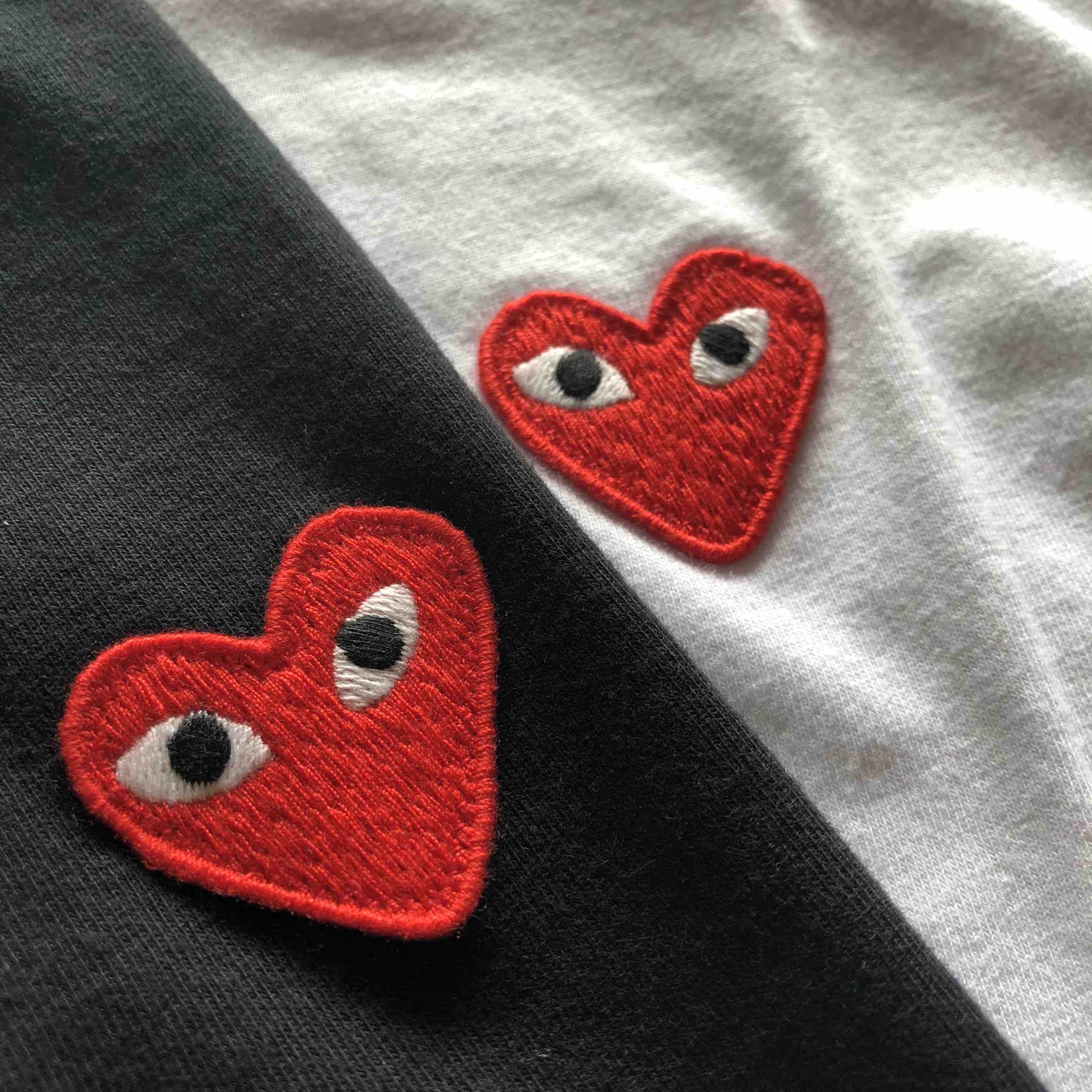 孤品cdg川久保玲正品保真杨幂同款男女情侣款小爱心短袖t恤t108