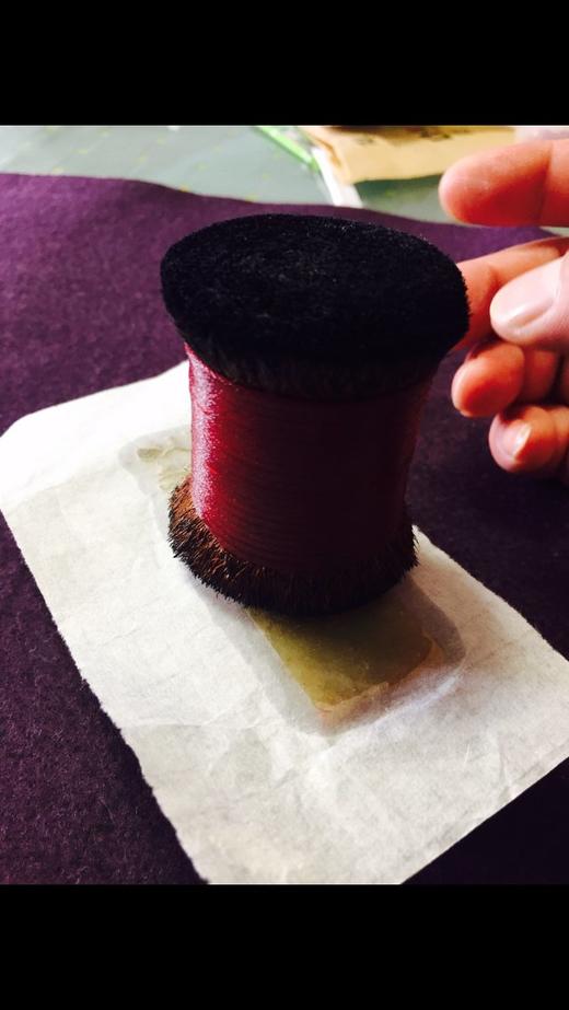 【拓片工具】粗矮型棕老虎篆刻印章拓边款、金石砖拓用棕刷 T009 商品图4