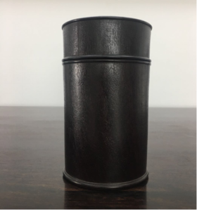 「小叶紫檀」做旧皮纹茶叶罐