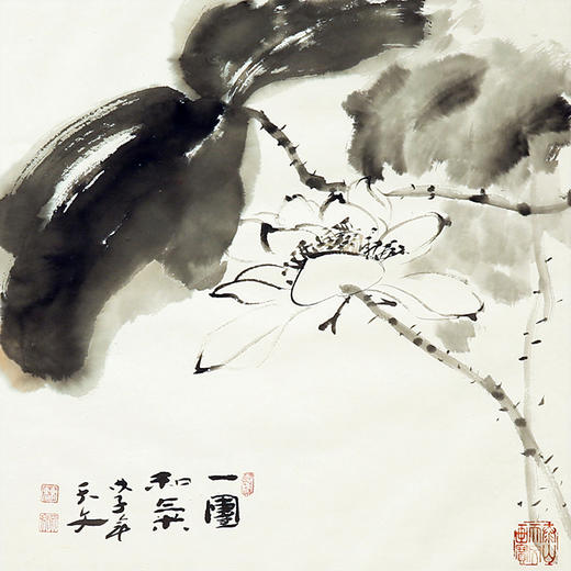 曹天文花鸟小品：《墨兰一种》《朝露》《一团和气》《小荷》《花开富贵》《兰》《幽兰之馨》 商品图3