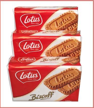 【零食】*lotus比利时和情焦糖饼干 比利时进口休闲饼干125g/包 商品图1