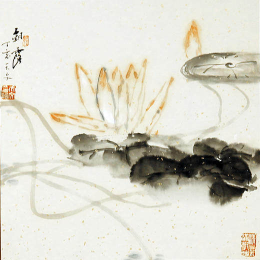 曹天文花鸟小品：《墨兰一种》《朝露》《一团和气》《小荷》《花开富贵》《兰》《幽兰之馨》 商品图1