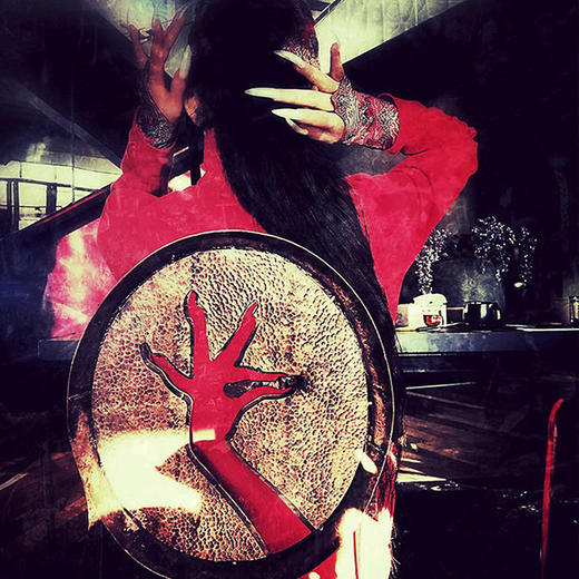 自然系列——邀月织锦提花半指手套 商品图2