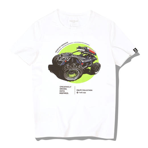 [19.9元1件]越野e族夏季新品短袖T恤越野战车印花合体纯棉体恤潮流T 商品图2